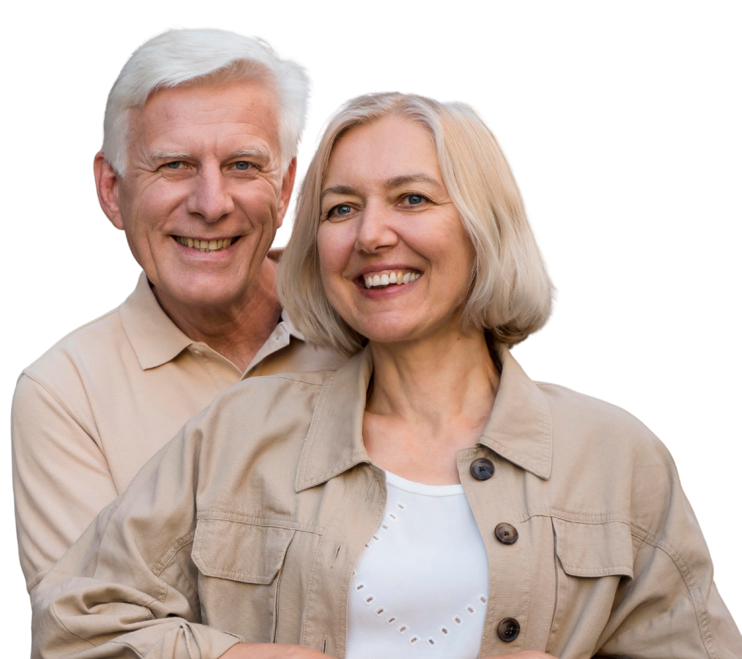 Happy elderly African American couple